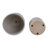 Stoneware And Ceramic Saucer Planters With Embossed Geometric Texture, Modern Decorative Design, Stylish Round Form, Versatile Display Accent, Set Of 2-1305415953