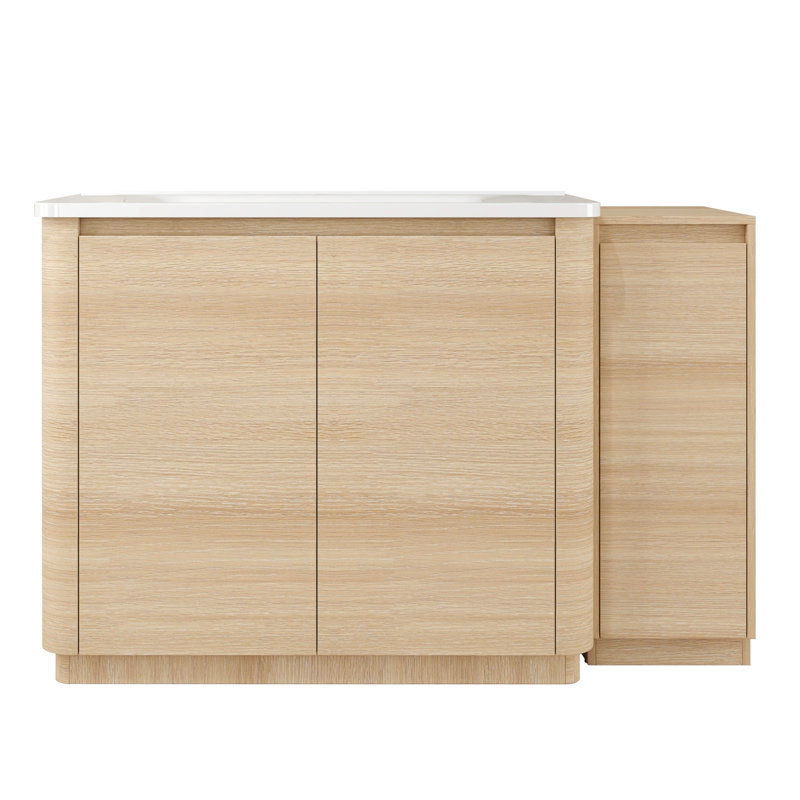Gastelum Freestanding Bathroom Cabinet, 32.68 "H x63.37"W x 18.68"D, 3