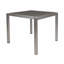 Table de salle à manger en aluminium anodisé durable avec plateau en osier, parfaite pour le patio et le jardin
