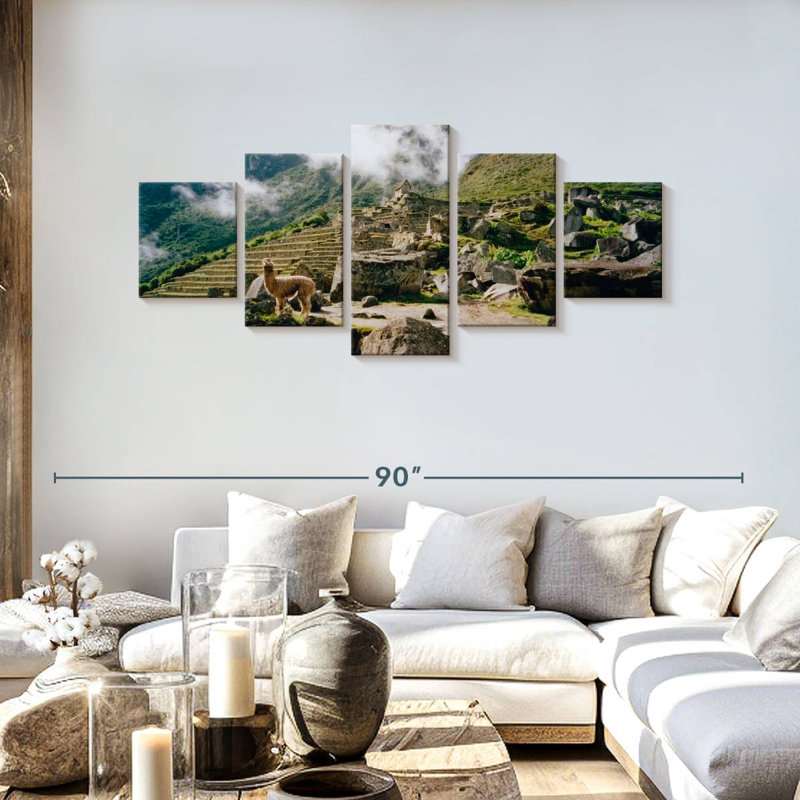 Machu Picchu Alpaca, 30" H x 68" W