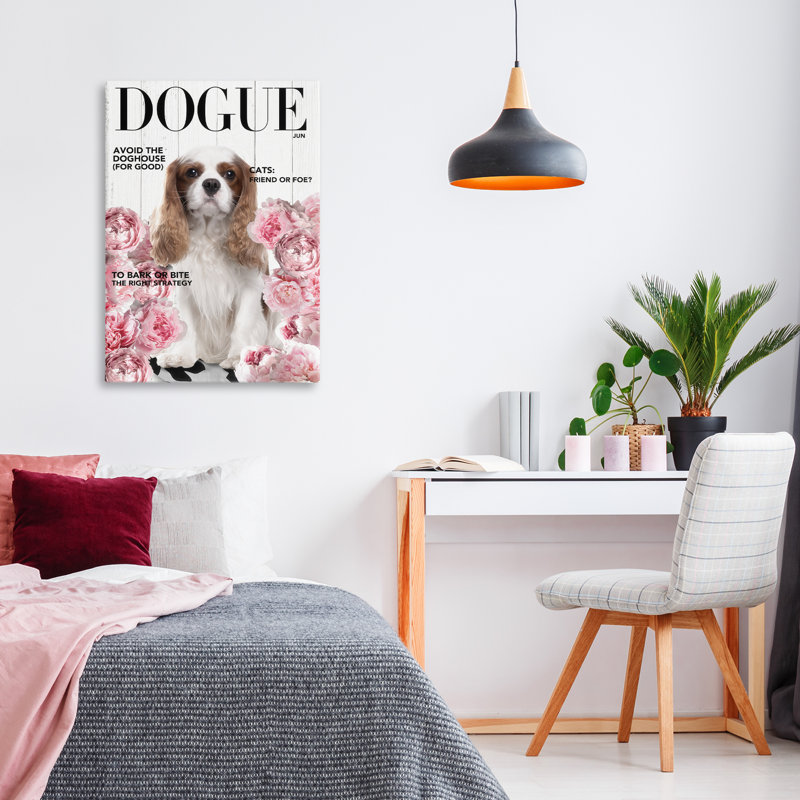 «Funny Floral Dog», conception par Sasha, H 24 po x l 16 po