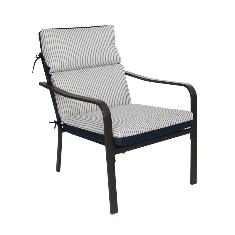 Coussin de chaise de salle à manger à haut dossier pour l'extérieur / intérieur Anslie
