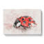 Red Ladybird Insect On A Pink Petal Watercolour - Wrapped Canvas Print-56659322