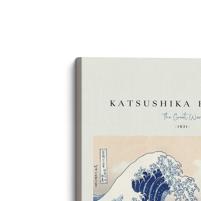 La grande vague par Hokusai v2, Toile tendue, H 30 po x l 20 po x P 1,25 po