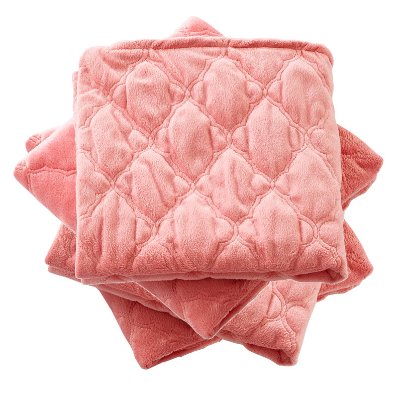  Housse de coussin matelassé en micro-vis carré, Épice corail