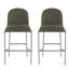 Tabouret de bar d'intérieur rembourré en métal, ensemble de 2, sièges durables et élégants-2085347769