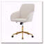 Chaise de bureau ergonomique pivotante avec mousse à mémoire de forme et base dorée-897973553