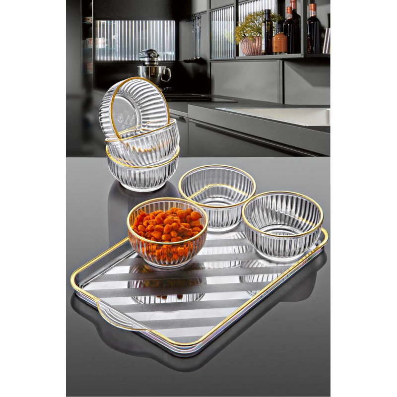 Fairmont Park Ainesh 100% ACRYLIC Salad Bowl, Transparent