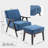 Sonnia Accent Chair with Ottoman Upholstered Living Room Chair Reading Chair Armchair and Footrest Set-1951741129