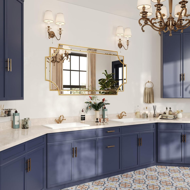 Traditional Rectangular Slanted Vanity Mirror