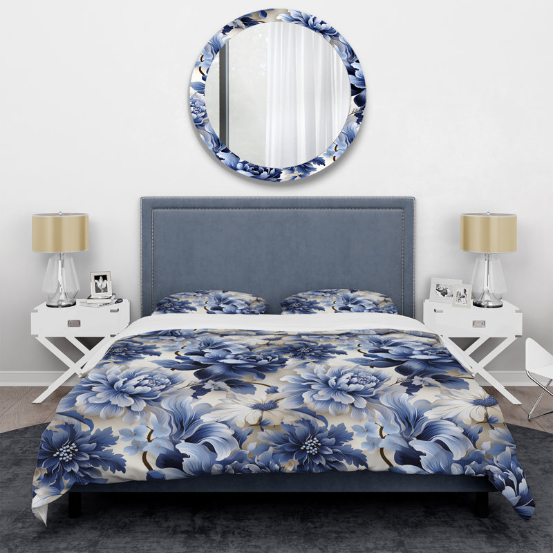 Literie Hereen, Housse de couette pour grand lit et 2 taies décor