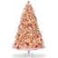 Arbre de Noël 4,5 pi, arbre de Noël artificiel noir avec support en métal robuste et embouts réalistes-1398766496