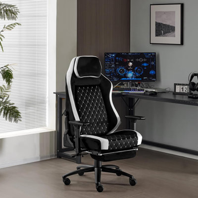 Inbox Zero Adjustable Reclining Ergonomic Swiveling PC & Racing Game Chair