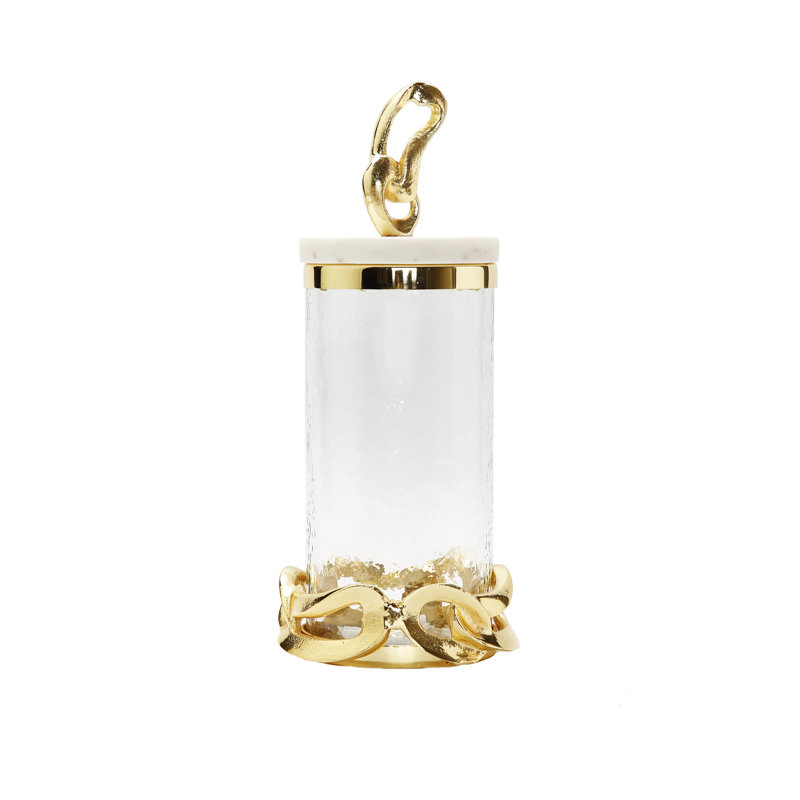 Glass Jar, 11.25" H x 4" W x 4" D
