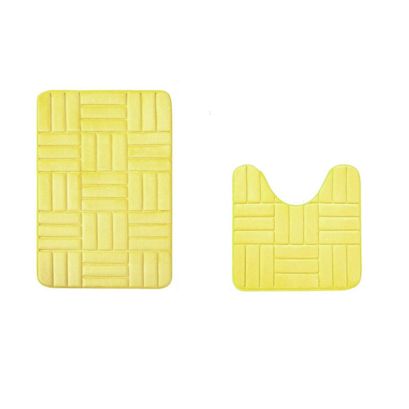 Eillen Non-Slip Bath Rug, Yellow