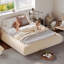 Base de lit tapissier à lit doux avec coins arrondis anti-collision pour la chambre à coucher, assemblage facile-61792878
