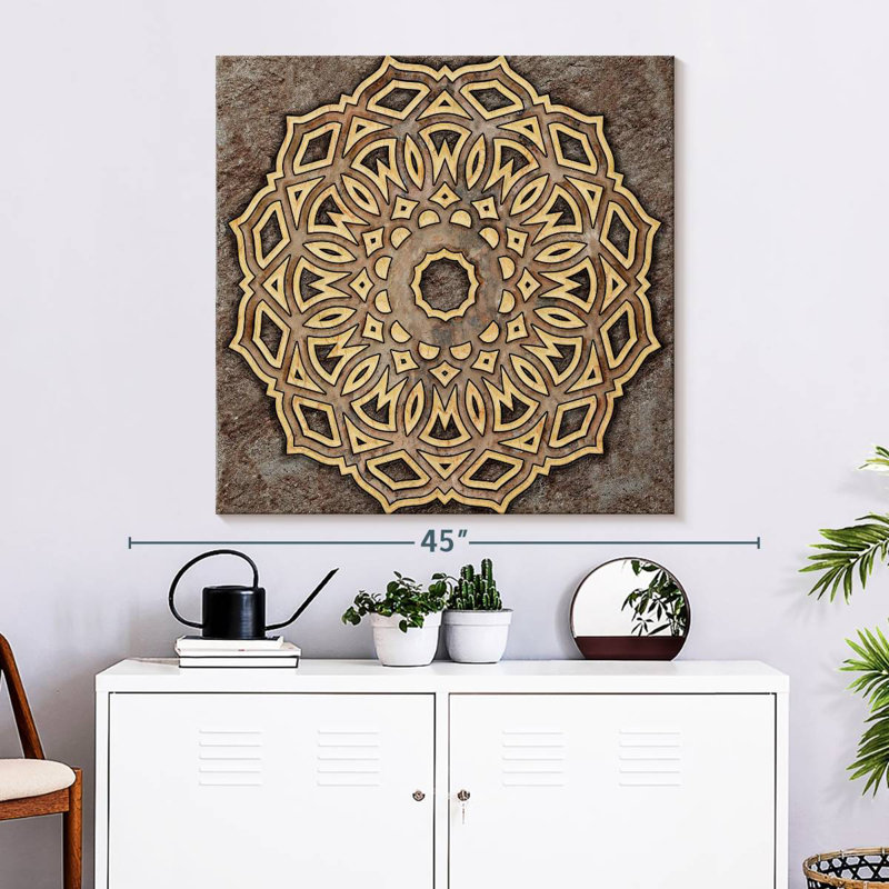 Bois sculpté rond Kerner, H 33 po x l 33 po