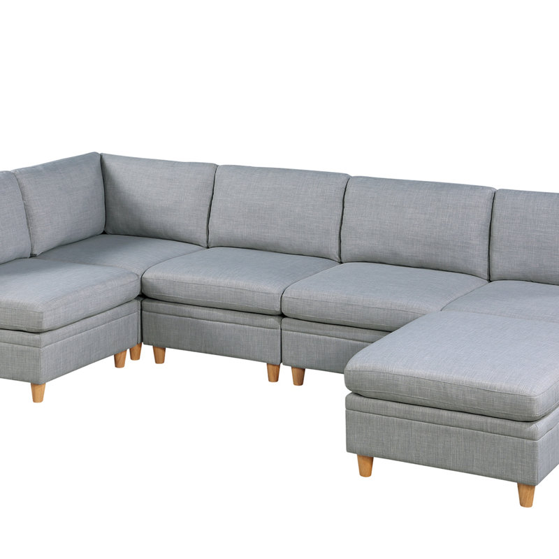 Ensemble modulaire - Canapé modulaire en tissu 6 pièces Dorris
