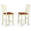 Ensemble de comptoir de cuisine 5 pièces comprenant une table carrée et 4 chaises de salle à manger, babeurre et cerise-1136973000-1089101722