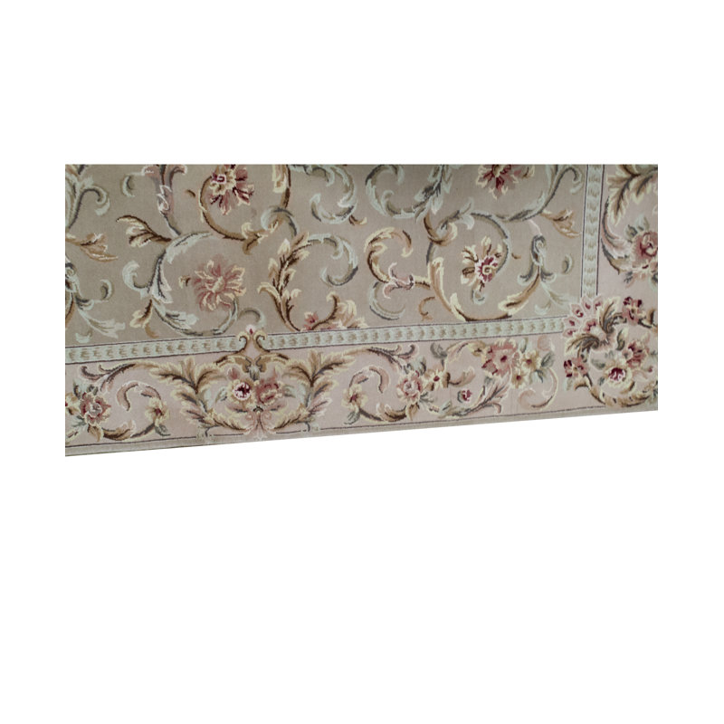 Tapis beige et gris noué à la main de haute qualité