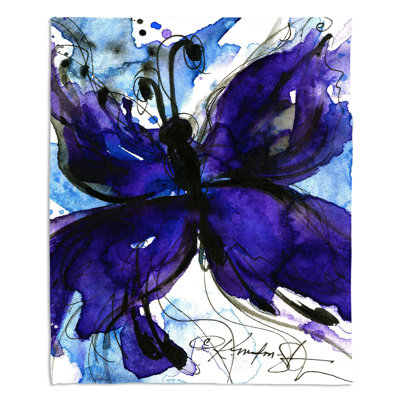 Couverture sherpa doux à chansons papillon iv