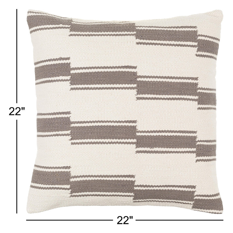 Brandsville Cotton Throw Pillow, Pillow Cover Only - No Insert, 22" x 22"