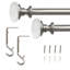 Tringle à rideau simple ajustable 3/4 po Plympt Nickel brossé / noir mat-1163683666-1125883282