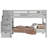 Tena Twin over Twin Solid Wood Standard Bunk Bed with a 3 Step Stairway and 3 Built-In Drawers, Gray-2032779379