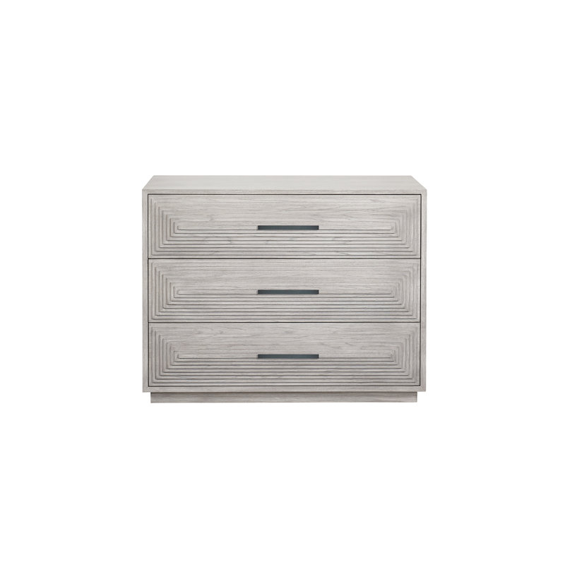 Commode 3 tiroirs Bilbrook, Gris patiné