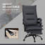 Chaise de bureau en microfibre avec massage chauffant et repose-pieds