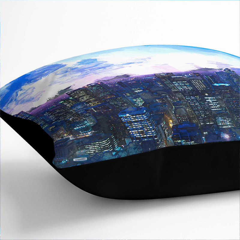 Square Throw Cushion, Black, 40cm H x 40cm W x 15cm D
