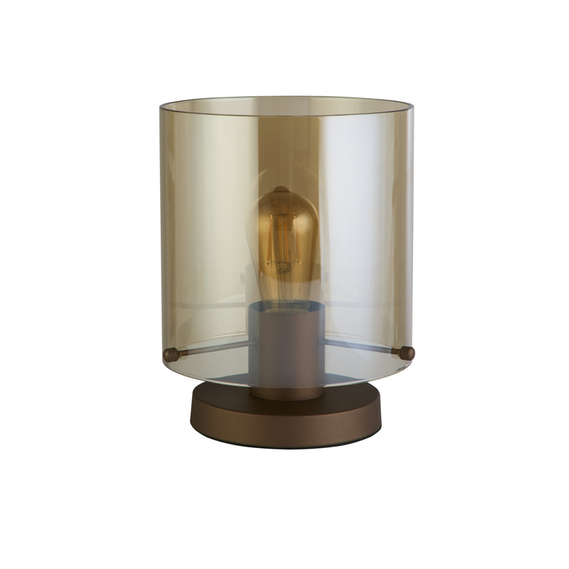 Neavins Metal Table Lamp, Mocha, Amber
