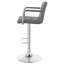 Tabouret de bar chromé réglable avec accoudoirs-1464225610