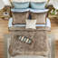 Ensemble d'édredon luxueux 12 pièces avec draps en coton brun pour très grand lit-119313547-119313549
