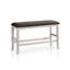Banc de comptoir 40,6 po Ht. Blanc cassé / gris foncé