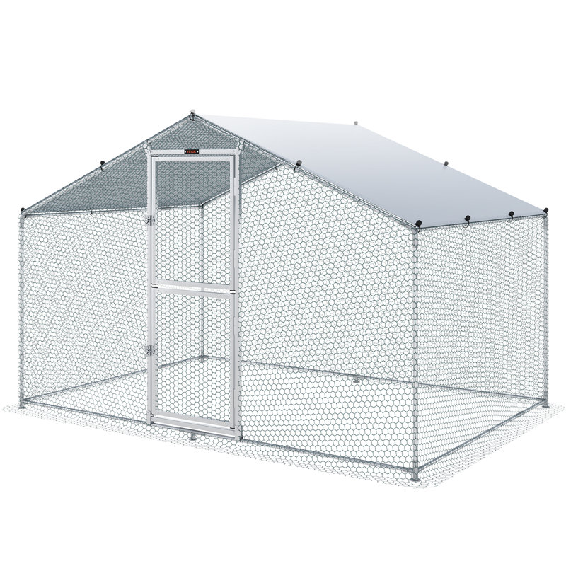 Poulailler avec couloir Davisha Walk In, H 78,7 po x l 118,1 po x P 78,7 po