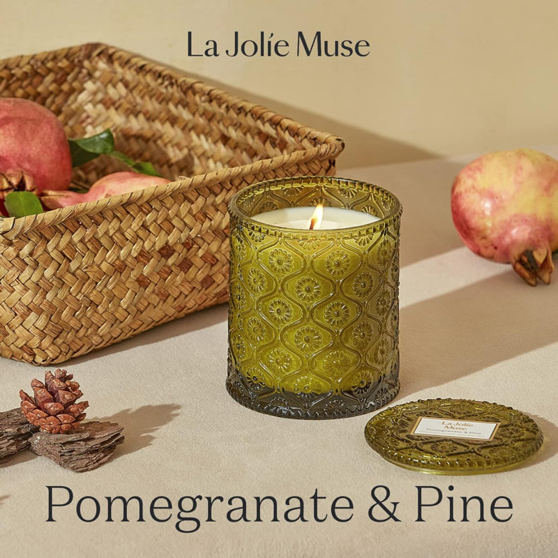 Eucalyptus, Pine, Pomegranate Scented Jar Candle