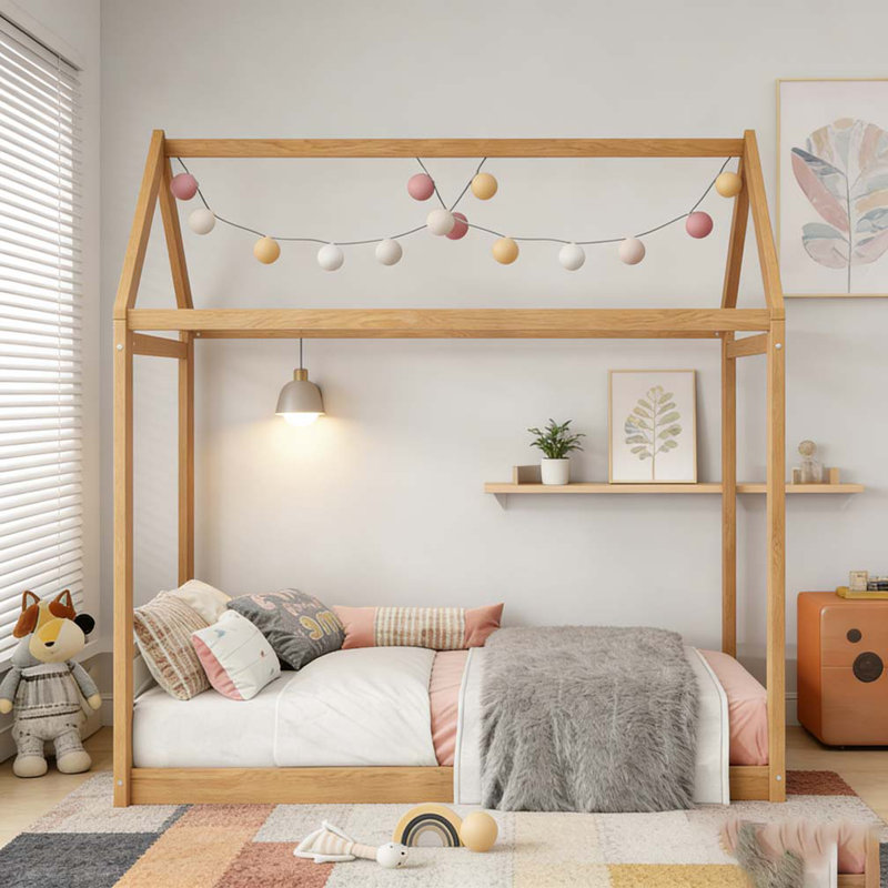 Lit simple en bois, Bois