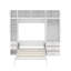 Lit escamotable double avec casiers et armoires