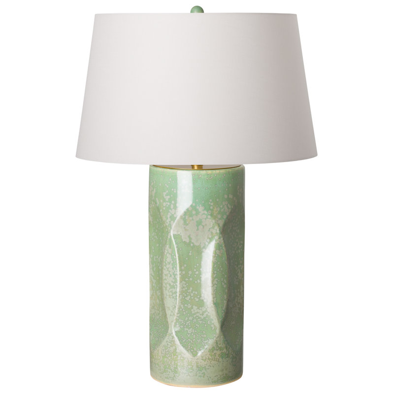 Lampe de table 34 po Arnd, Vert moucheté, Blanc