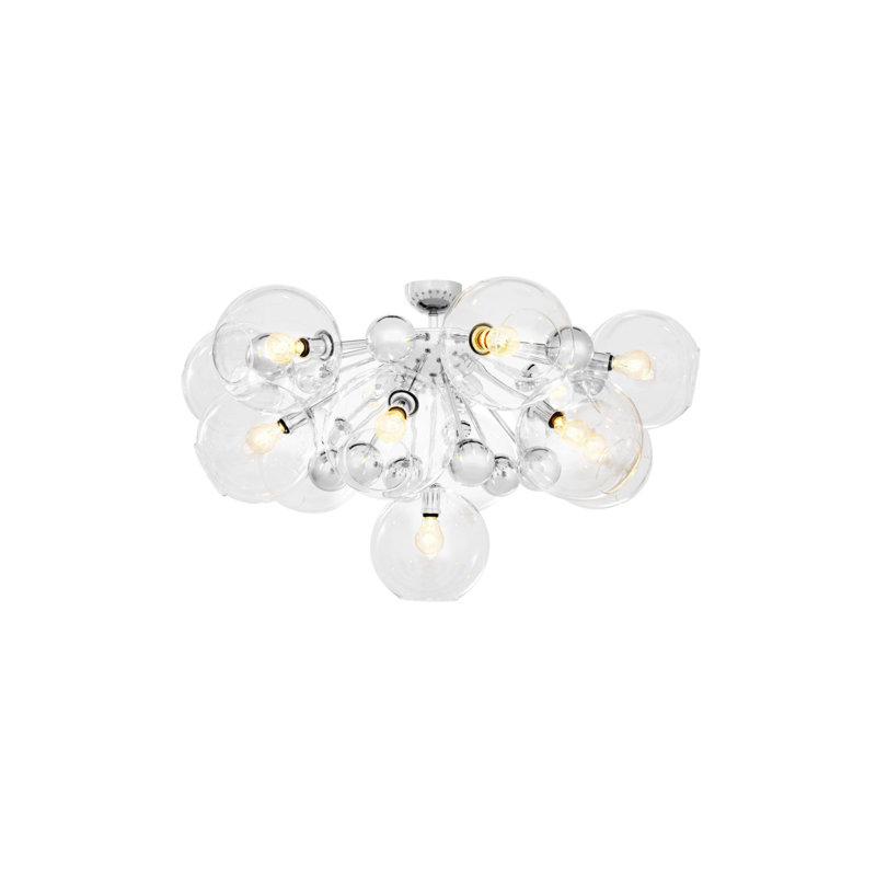Soleil 13 - Light Flush Mount, Silver