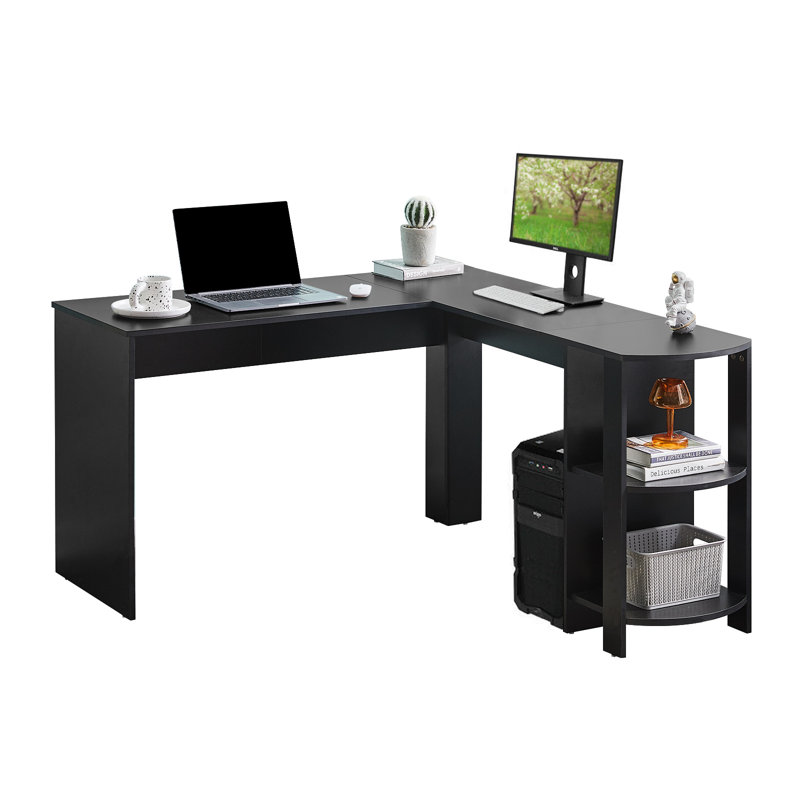 L-Shaped Computer Desk, Black