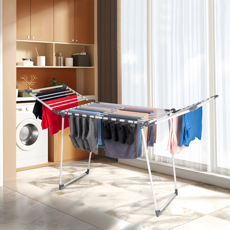 Metal Foldable Freestanding Drying Rack, White