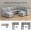 Modulaire modulaire 4 places, meubles de salon-48575632