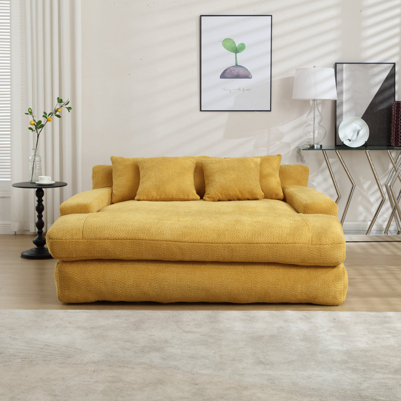 Canapé Chenille, Jaune