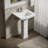 Archer 24" Rectangular Pedestal Bathroom Sink with Widespread Faucet Holes-3639117-2577030