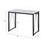 Bureau d'écriture rectangulaire avec base en métal-114208882-114208884