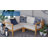 Muret Teak Left-Arm Patio Chair with Cushions
