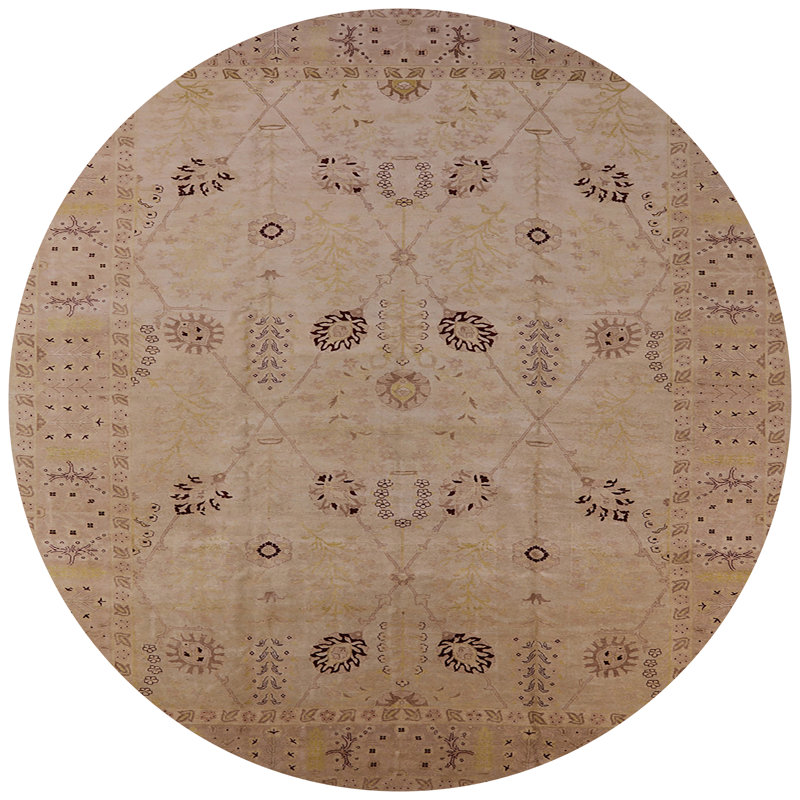 Tapis oriental beige Hutridge, Rond 5 pi
