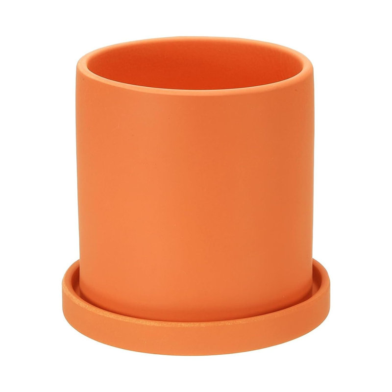 Pot en céramique orange